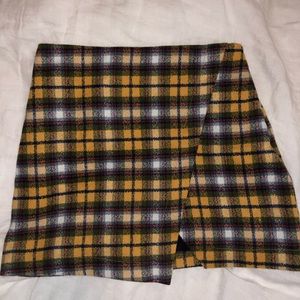 Yellow plaid skirt